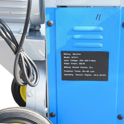 Aparat de muls oi si capre 1 post 550W, 220V bidon inox 25L, grup de muls cu 2 mansoane, presiune vid 45-50 kPa, pulsatii 60-80 cpm