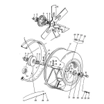Roata perie combina New Holland 8060, 8070, 8080 cod OEM 80396767, 396767