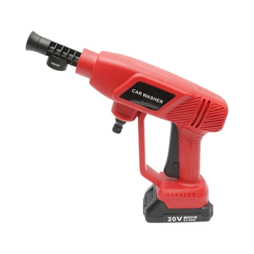 Aparat de spalat cu presiune portabil cu 2 acumulatori 20V, 2Ah Li-ion, 180W, 10 bar, debit 3 L/min, cap rotativ 6 functii, rezervor spuma 400ml