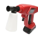 Aparat de spalat cu presiune portabil cu 2 acumulatori 20V, 2Ah Li-ion, 180W, 10 bar, debit 3 L/min, cap rotativ 6 functii, rezervor spuma 400ml