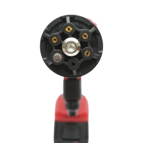 Aparat de spalat cu presiune portabil cu 2 acumulatori 20V, 2Ah Li-ion, 180W, 10 bar, debit 3 L/min, cap rotativ 6 functii, rezervor spuma 400ml