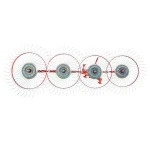 Grebla tip soare cu 4 rotoare Ø 1400mm,DISTB80