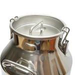Bidon de inox pentru lapte cu capac 40L aparat de muls vaci Breckner Germany
