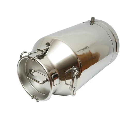 Bidon de inox pentru lapte cu capac 40L cu robinet aparat de muls vaci Breckner Germany