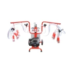 Aparat de muls vaci 2 posturi bidon 40L aluminiu cu vid in cadru(vacuum) Breckner Germany