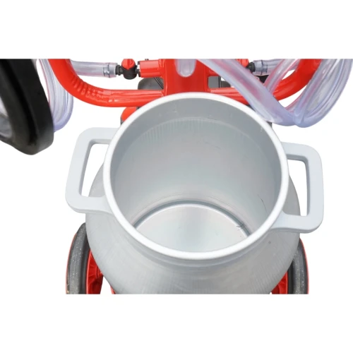 Aparat de muls vaci 2 posturi bidon 40L aluminiu cu vid in cadru(vacuum) Breckner Germany