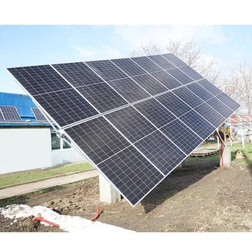 Sistem complet montare, structura tracker solar automat 8.2 KW, est-vest 14 panouri de 590W Breckner Germany