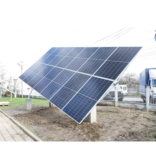 Sistem complet montare, structura tracker solar automat 8.2 KW, est-vest 14 panouri de 590W Breckner Germany