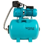 Hidrofor Detoolz 1.1 kW, debit maxim 2480lh, inaltime maxima de pompare 45m, corp pompa fonta, butelie 50L, ejector