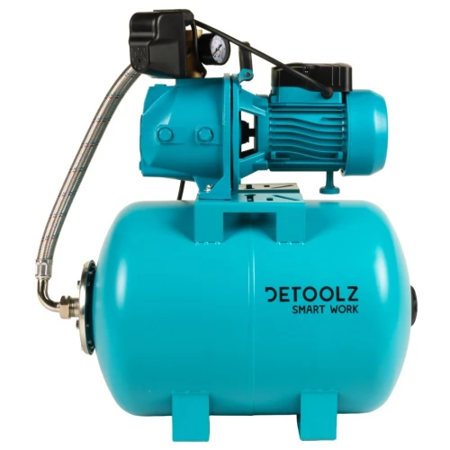 Hidrofor Detoolz 1.1 kW, debit maxim 2480lh, inaltime maxima de pompare 45m, corp pompa fonta, butelie 50L, ejector