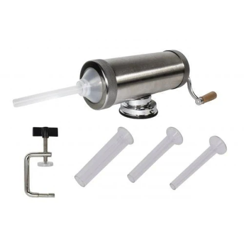 Aparat de umplut Carnati Elefant KY-2005S, 2.5 kg, INOX ALIMENTAR, Orizontal 3 palnii