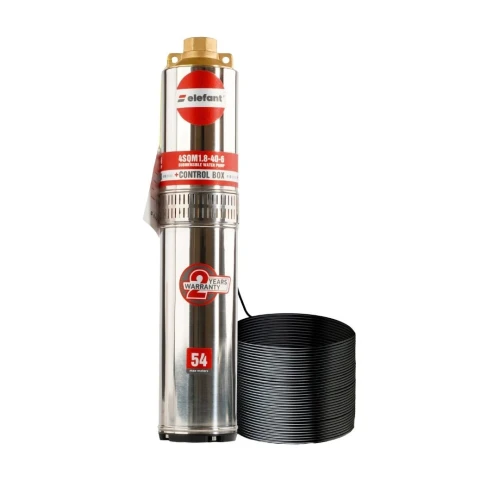 Pompa submersibilă multietajată ELEFANT 4SQM1.8-40-6, 720 W, 6 turbine, 3.6 m³/h, bobinaj cupru
