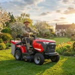Tractoras de tuns gazonul latime 92cm, 13.5CP HECHT 5292 