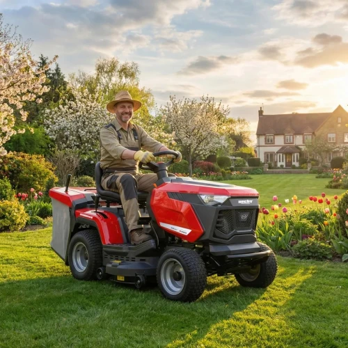 Tractoras de tuns gazonul latime 92cm, 13.5CP HECHT 5292 