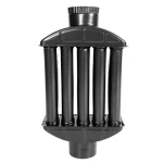 Burlan recuperator caldura plat ø120mm Gri Mat