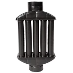 Burlan recuperator caldura plat ø130mm Gri Mat