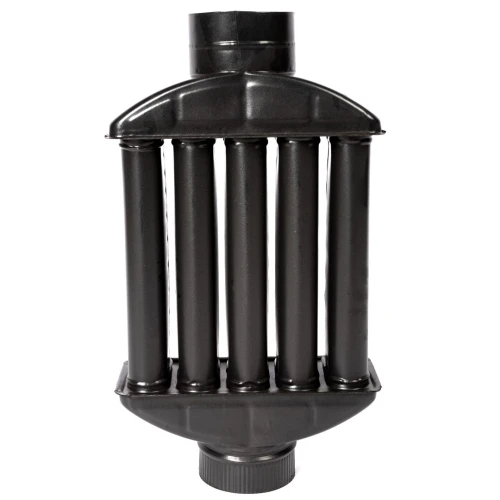 Burlan recuperator caldura plat ø130mm Gri Mat