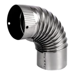 Cot pentru soba pe lemne 90˚ ø120mm 0.4mm, Zincat