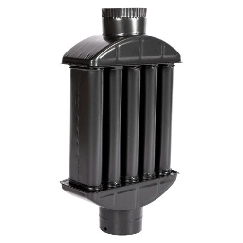 Burlan recuperator caldura plat ø120mm Gri Mat