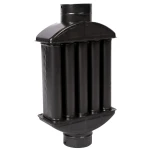 Burlan recuperator caldura plat ø130mm Gri Mat