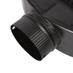 Burlan recuperator caldura plat ø130mm Gri Mat