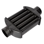 Burlan recuperator caldura plat ø130mm Gri Mat