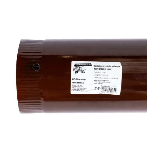 Burlan soba pe lemne 90cm ø120mm Maro