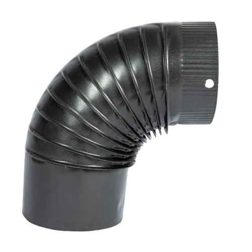 Cot pentru soba pe lemne 90˚ ø130mm Gri Mat