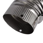 Cot pentru soba pe lemne 90˚ ø120mm 0.4mm, Zincat