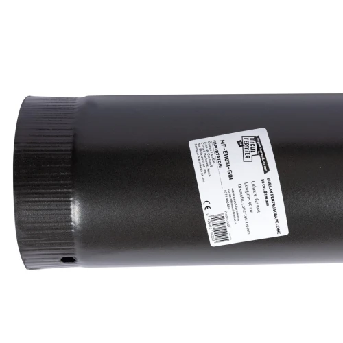 Burlan soba pe lemne 90cm ø120mm Gri Mat