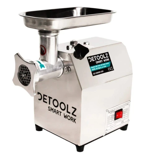 Masina de tocat carne Detoolz, 350W, 60 kg/h Inox cu 2 site- RESIGILATA 