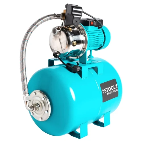 Hidrofor Detoolz 0.9 kW, debit maxim 3300l/h, inaltime maxima pompare 45m, corp pompa inox, butelie 50L 