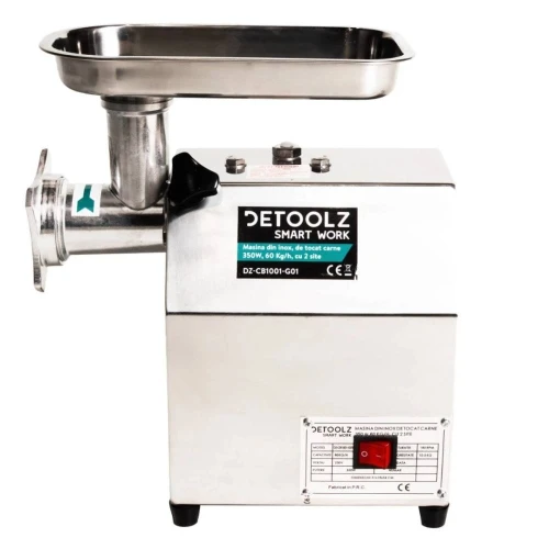 Masina de tocat carne Detoolz, 350W, 60 kg/h Inox cu 2 site- RESIGILATA 