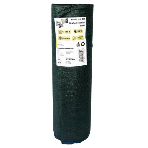 Plasa umbrire MF HDPE 1.7x50m 120g/mp 90% 