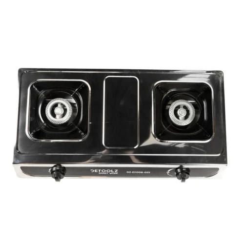 Mini aragaz portabil, Detoolz, 5.6kW, 2 ochiuri, Piezo