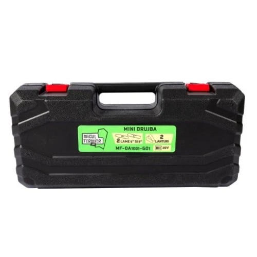 Mini drujba Micul Fermier, 20V, cu doua lame 6'' si 8'', doua lanturi