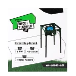 Pirostrie patrata Micul Fermier, putere termica 6kW, 1 arzator, inaltime ajustabila 72/42 cm