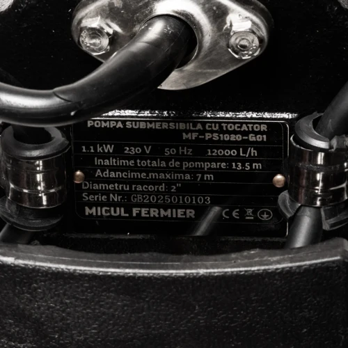 Pompa submersibila Micul Fermier 1.1 kW, 12000l/h, H13.5m cu tocator