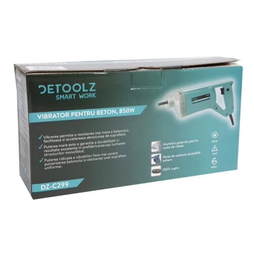 Vibrator de beton Detoolz, putere 850W, ax 35mm