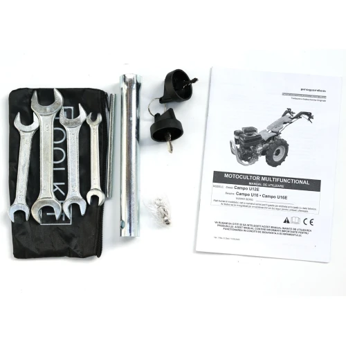 Progarden Motocositoare multifunctionala Campo U16E/BC120M 14CP, benzina, 120cm, 2 lame mobile, inclinare lama