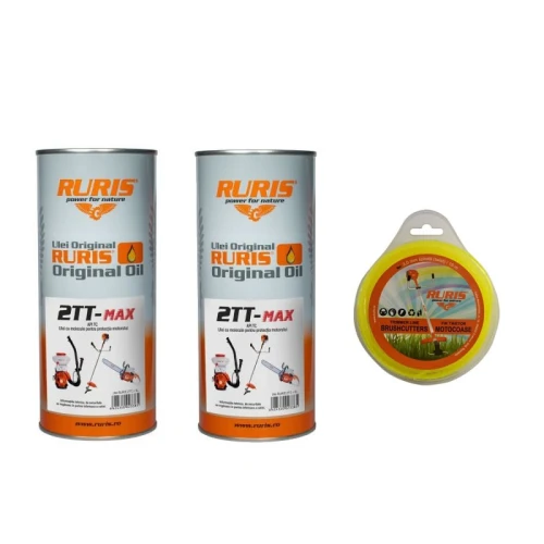 2 x Ulei 1l 2TT-MAX + CADOU Fir trimmer 3 mm (spirala)