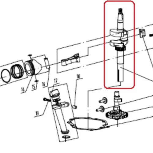 Arbore motor Ruris ps100xl-2-60