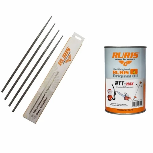 4 X Pila rotunda 4,0 mm + Ulei 500ml 2TT-MAX