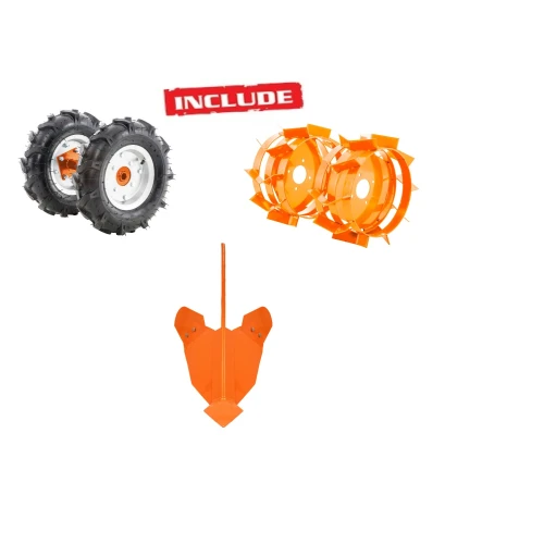 Motocultor RURIS 731K, 8.5 CP, 4 timpi, 83 cm latime lucru, reductor fonta, 3.6 l, benzina, roti cauciuc, rarita, roti metalice