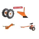 Motosapa RURIS  7500ACC2, 7 CP, roti cauciuc 4.00-8, plug, adaptor, accesoriu tractat