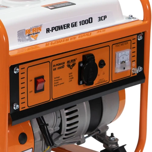 Generator curent electric Ruris R-Power GE 1000, 1000 W, 3 CP, 4 timpi, benzina, 15 h autonomie maxima