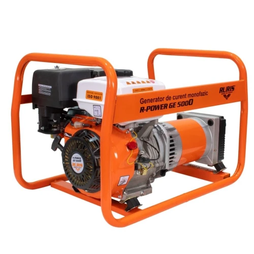 Generator curent electric Ruris R-Power GE 5000, 5000 W , 13 CP, 4 timpi, benzina, 4.5 h autonomie maxima