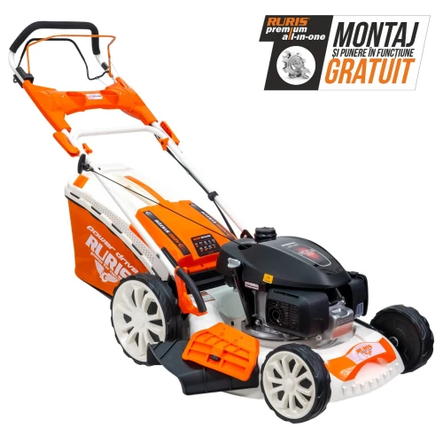 Masina de tuns iarba Ruris RX444S, benzina, 4.6 CP, 166 CC, 4 timpi, 51 cm latime lucru, 1 l