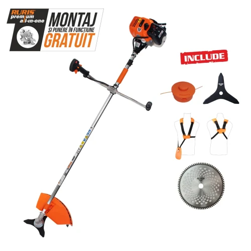 Motocoasa de umar RURIS DAC 410, 3.3 CP, 2 timpi, 57 cmc