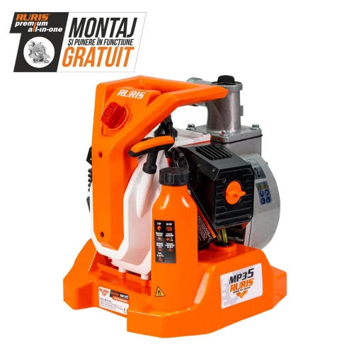 Motopompa apa RURIS MP35, motor benzina 2T, 52 CC, 2 CP